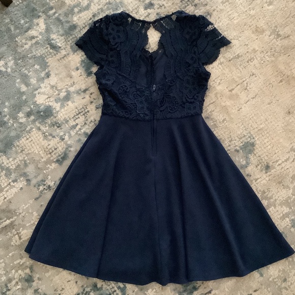 Rare Editions Girls Navy Blue Dress Size 8 - Picture 2 of 2